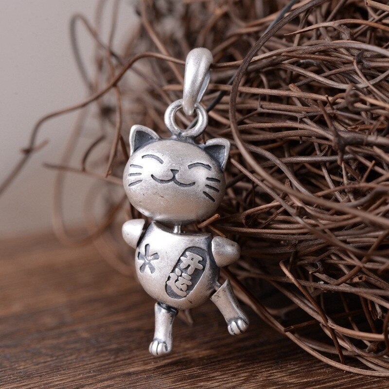 V.YA-Colgante Vintage de actividad para mujer, de Plata de Ley 925, colgante bonito, collar de Simple, joyería fina,