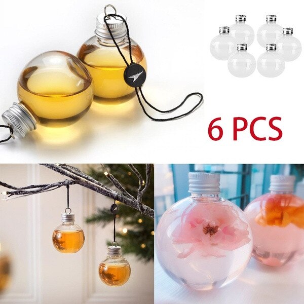 1/6 Pack Booze Filled Christmas Tree Ornaments Water Bottle Milk Juice Bulbs Cup Christmas Decorations for Home Navidad