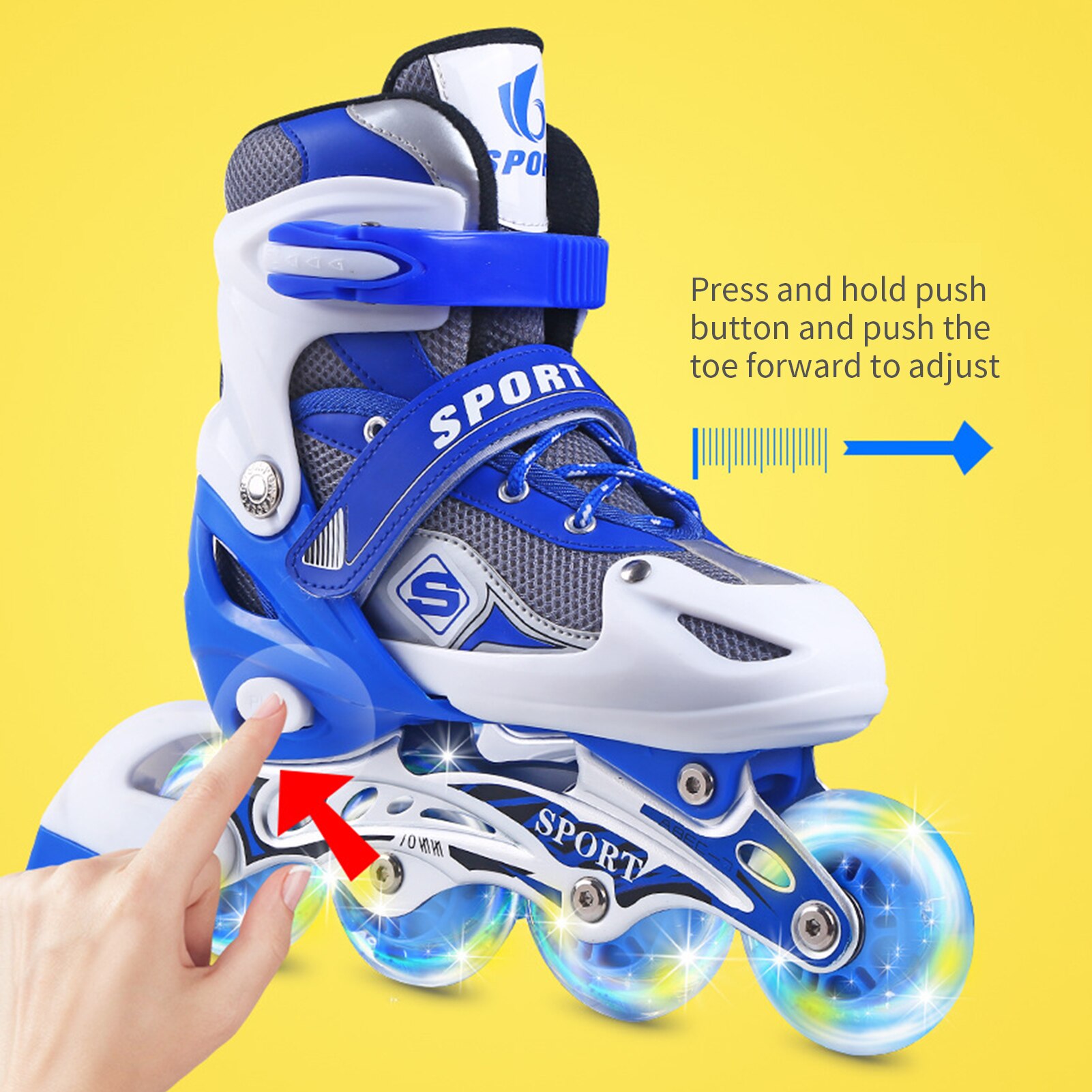 Inline Skates Kinderen Rolschaatsen Schoenen Sneakers Met Lichtgevende Hoge Elastische Pu Wiel Flash Wielen Prachtig Voor Kinderen