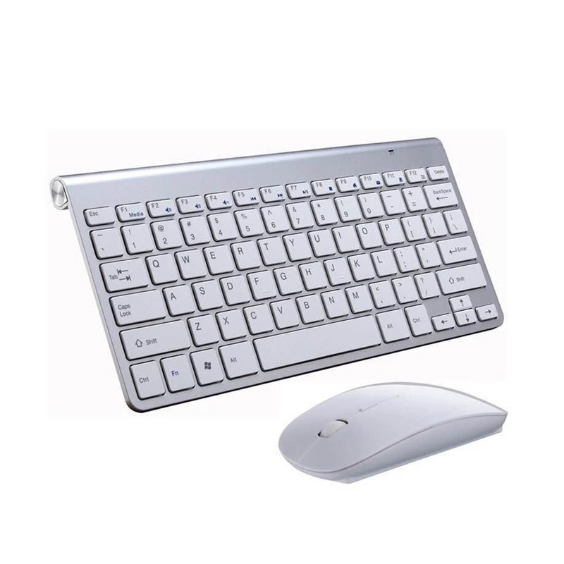 Ultra Slim 2.4GHz Wireless Keyboard With Mouse Mice Kit Set For Desktop Laptop PC Computer GDeals: Silver