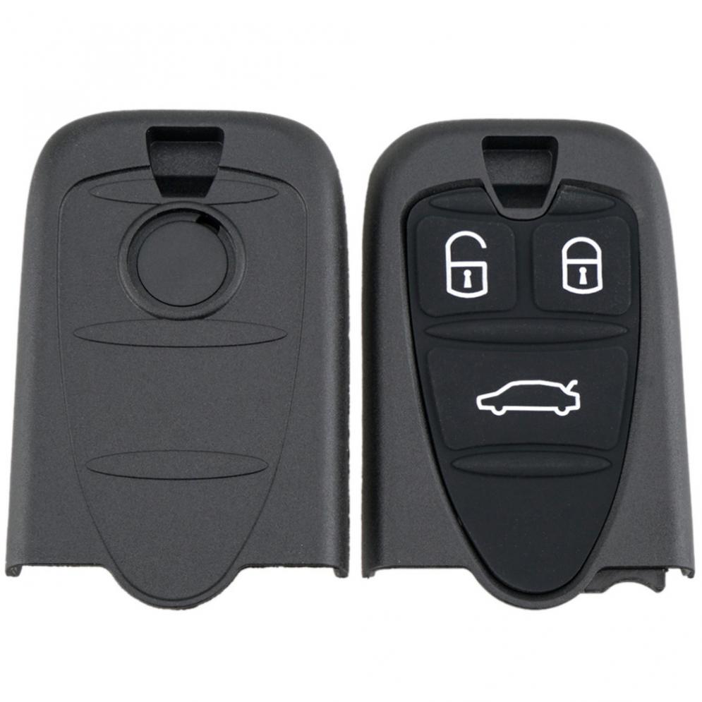 3 Knop Duurzaam Afstandsbediening Sleutel Vervanging Ongesneden Blade Autosleutel Shell Fob Fit Voor Alfa Romeo 159 Brera156 Spider