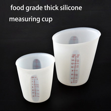Food-grade siliconen meetinstrumenten visuele semi-permeabel dubbele schaal cup macaron zachte melk cup 250ml500ml cozinha