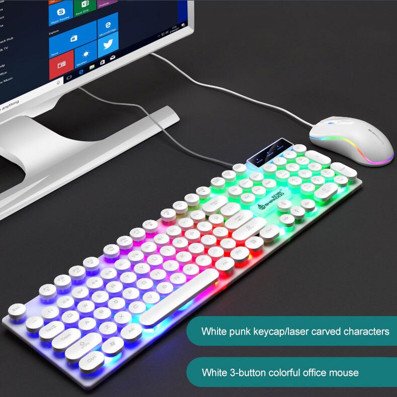Keyboard and mouse wired combo set USB wired keyboard and mouse chicken gaming keyboard 3C036