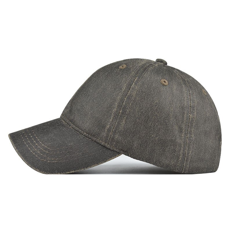 Vasket imiteret læder kasket herre bomuld ren farve baseball kasket til kvinder gorra bone hatte far hat snapback kasketter