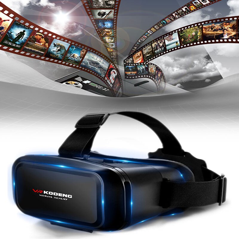VR Headset Glazen Asferische Lens Reizen Draagbare Virtual Reality Bril Mobiele Telefoon KODENG 3D VR Bril Head-Mounted Films