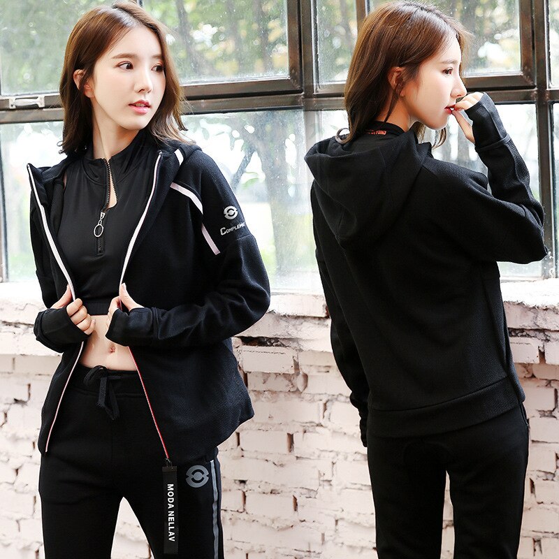 Chaqueta deportiva gruesa de secado rápido para mujer, sudadera de manga larga para correr, gimnasio, Fitness, con cremallera, prendas de vestir exteriores,