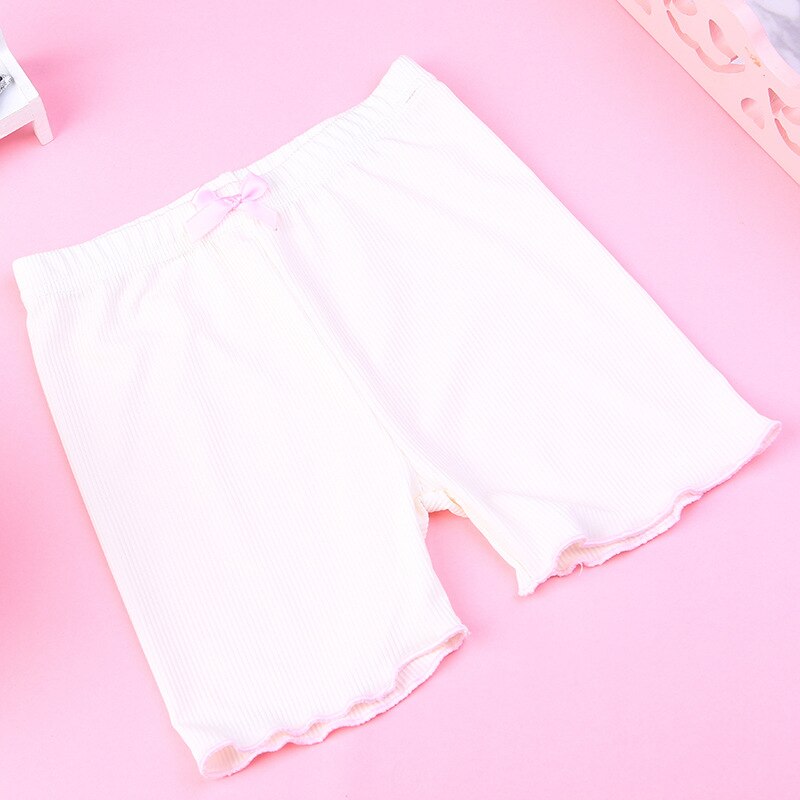 Cotton Girls Safety Pants Children Girls Short Pants hildren Summer Cute Shorts Underpants For 3-10 Years Old Kids Clothing: White / 3-4 Years