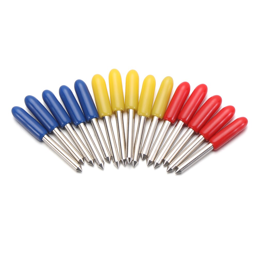 15/20Pcs/Box 30/45/60 Degree Roland Lettering Blade Carbide Plotter Cutter Fabric Vinyl Cutting Maker Machine Milling Bit