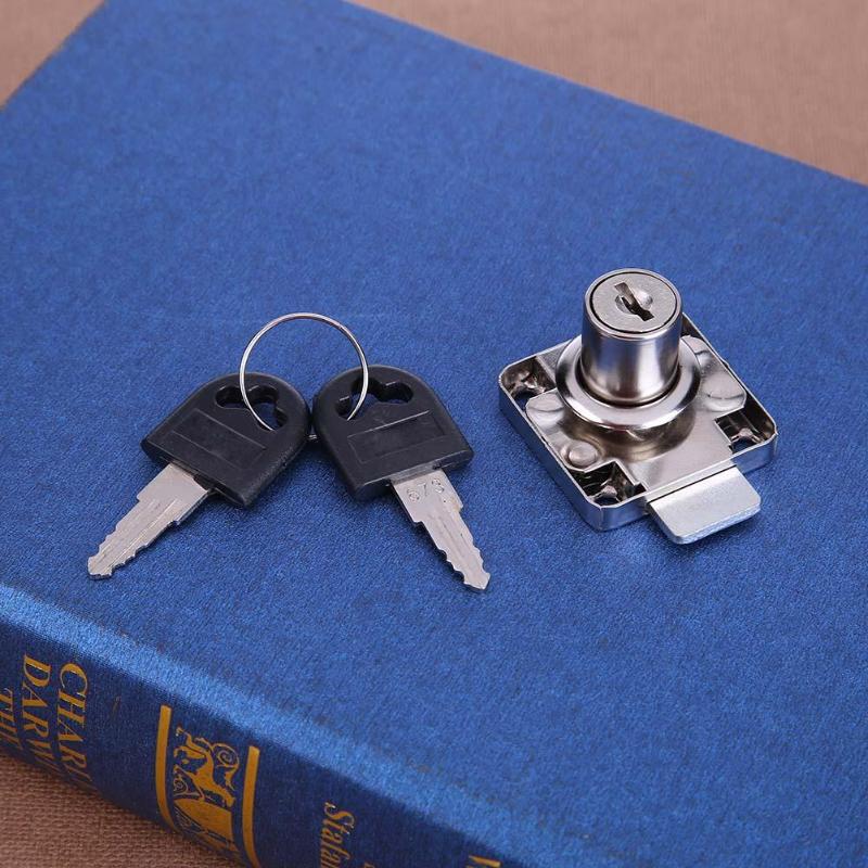 Cold Rolled Steel Drawer Lock Desk Wardrobe Furniture Cabinet Lock Core with 2 Keys Security Hardware