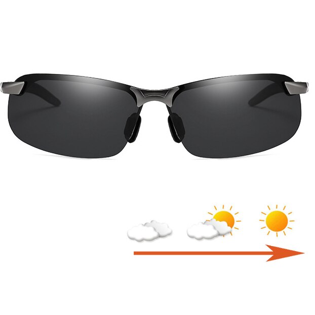 Gafas polarizadas de pesca, lentes de sol deportivas con inducción ultravioleta, cambio de color automático,