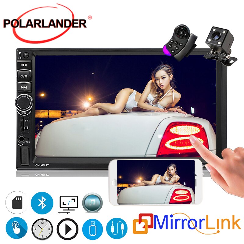 2 Din Stuurwiel Controle MP5 Speler Auto Radio Auto Monitor 7031TM Touch Screen Spiegel Link Voor Android Multimedia Bluetooth