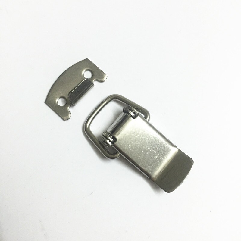 4Pcs Stainless Steel Spring Locking Latch Hasps for Suitcase Chest Toggle Catch Hardware Clasp Cabinet Toolbox Catch