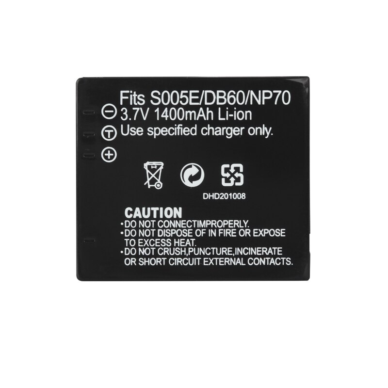 CGA-Batería de CGA-S005 S005E DB60 NP70, 1400mAh, para Panasonic Lumix DMC-FX180 LX1 LX2 LX3 FX01 FX07 FX100: 1 Battery