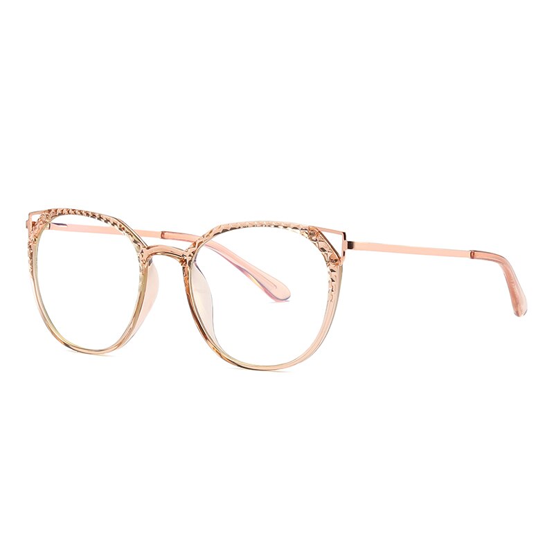 Blue Light Blocking Glasses Frame Full Rim Plastic UV400 Prescription Eyewear Anti-Reflective Coating: Brown