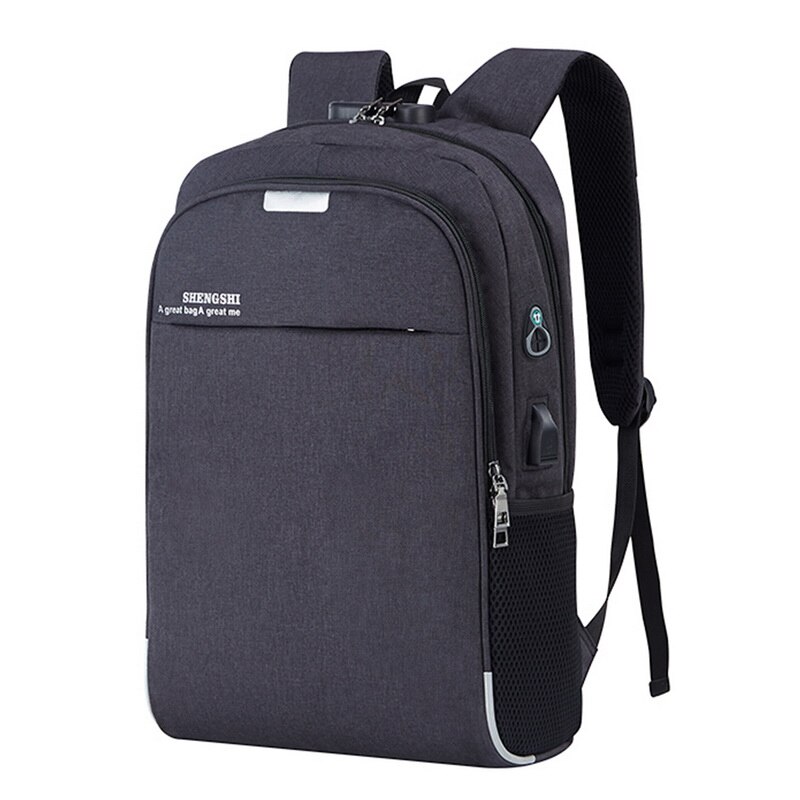 LOOZYKIT 15.6 pouces ordinateur portable Usb sac à dos sac d'école sac à dos Anti-vol hommes sac à dos voyage Daypacks mâle loisirs sac à dos Mochila: B-black