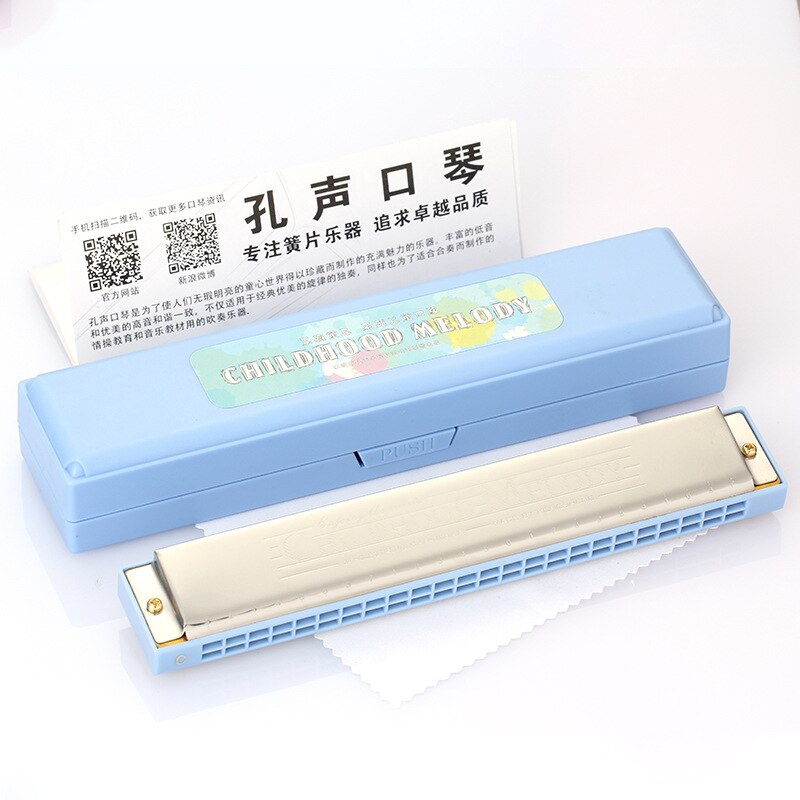 Kong Sheng 24-otwór harmonijka klawisz C harmonijka dla dzieci wczesna edukacja instrument muzyczny: niebieski