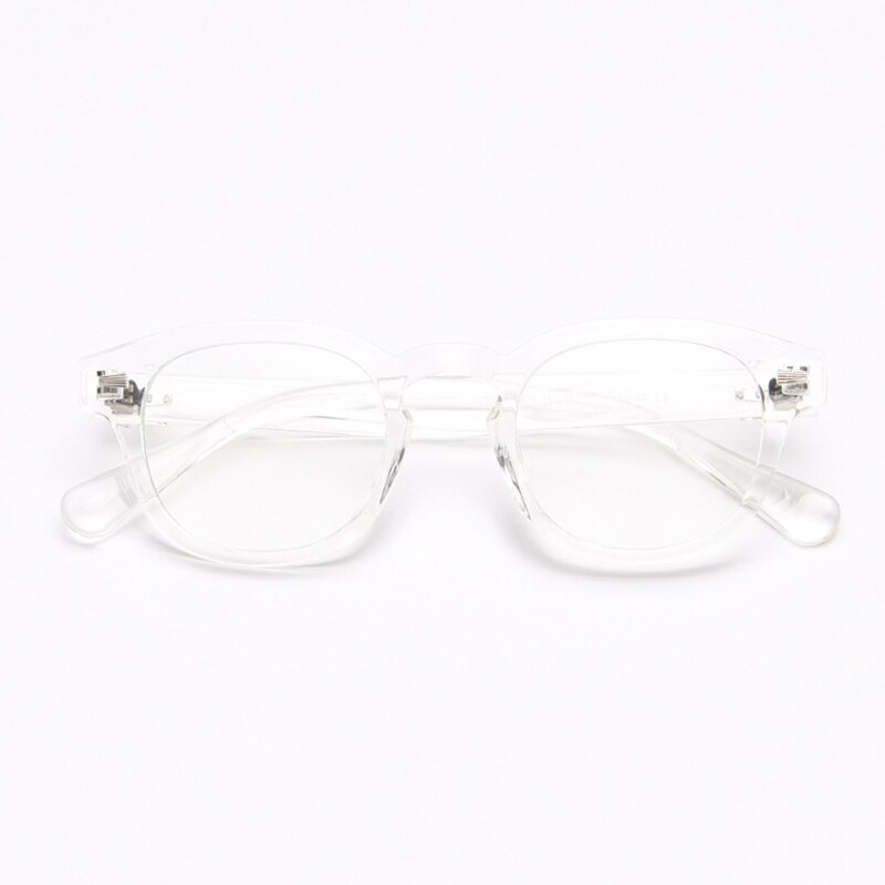 Lunettes Johnny Depp anti-lumière bleue pour homme et femme, verres optiques ronds et transparents pour ordinateur, de TR90 rétro