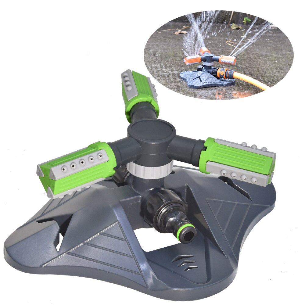 Garden Sprinkler, Outdoor Garden Hose Sprinkler, Large Area Automatic Lawn Sprinkler, 360-degree Rotating Automatic Irrigation: green