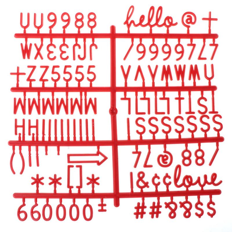 4 stk / sæt tegn til feltbogstavnumre til udskifteligt bogstav