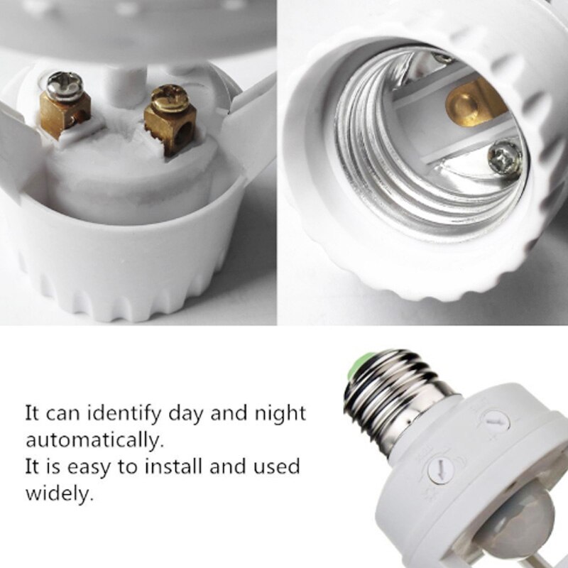 Smart 110 V 220 V PIR Inductie Infrarood Motion Sensor LED lamp E27 E26 Base Houder met licht Schakelaar socket Adapter