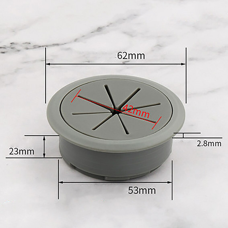 Alle Farben: 50 mm/53 mm/60 mm Schreibtisch, Tisch, ABS und Gummi, Kabellochkappen, PC-Computertisch, runde Draht-Netzte Tülle: Orange