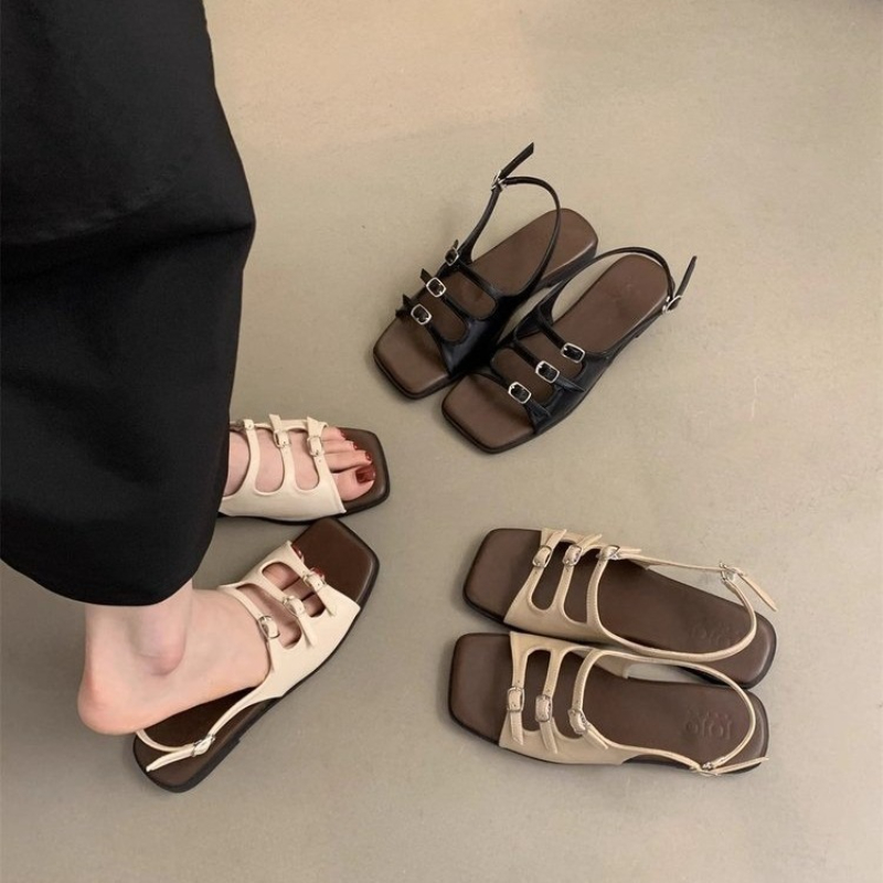 Mode sandalen dames zomer retro strand kust reizen zachte platte sandalen