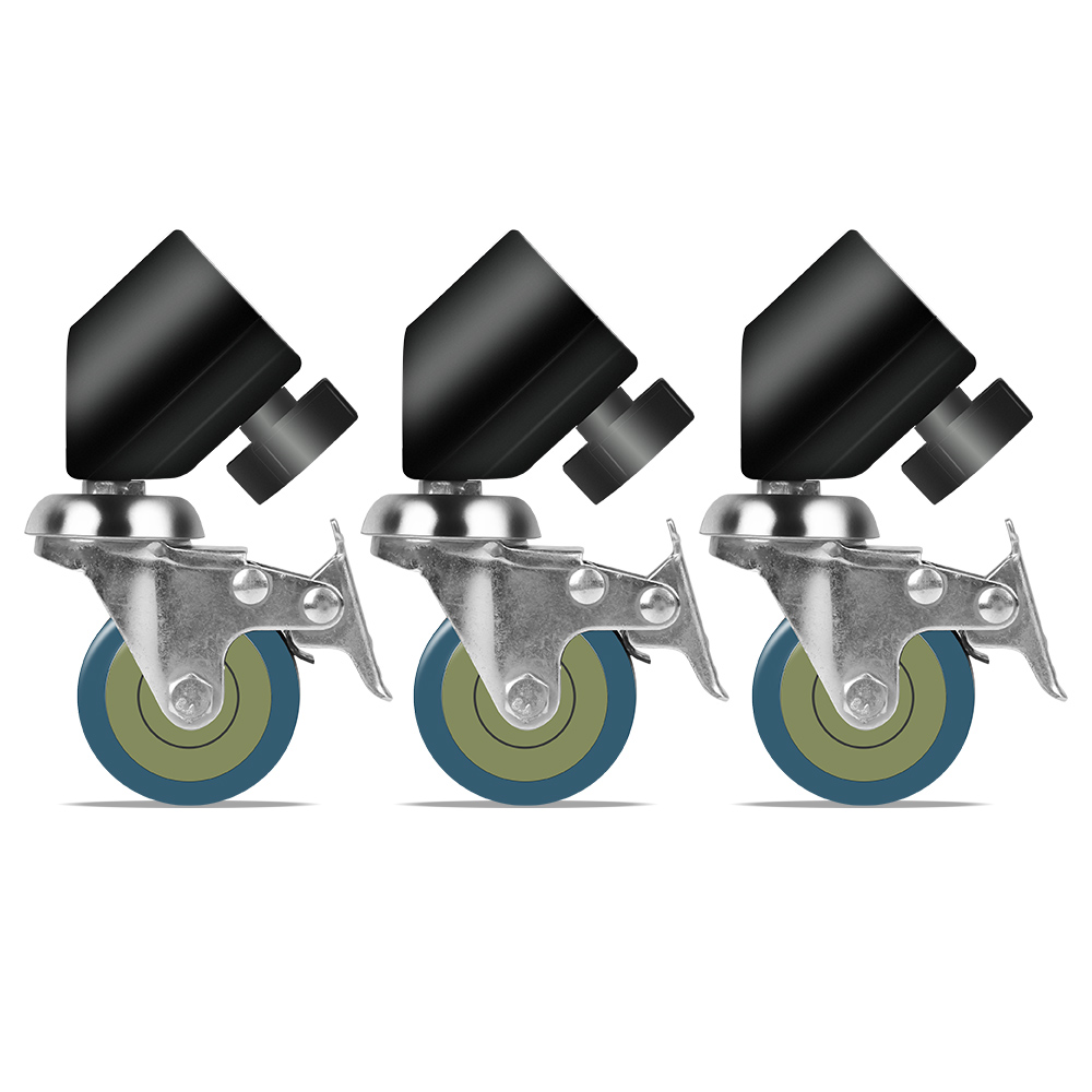 Ruedas de trípode universales profesionales Pro 3, accesorios de fotografía de iluminación pesada para estudio de fotografía multifunción, 16-22mm