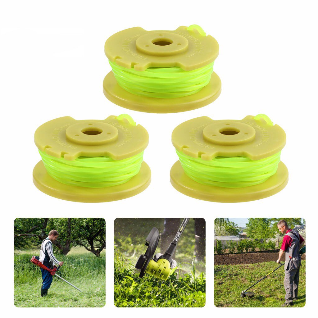 3PCS String Trimmer Line Ryobi One PLUS+ AC80RL3 replacement spool Twisted Line 0.08inch 11ft Garden Tool Accessories