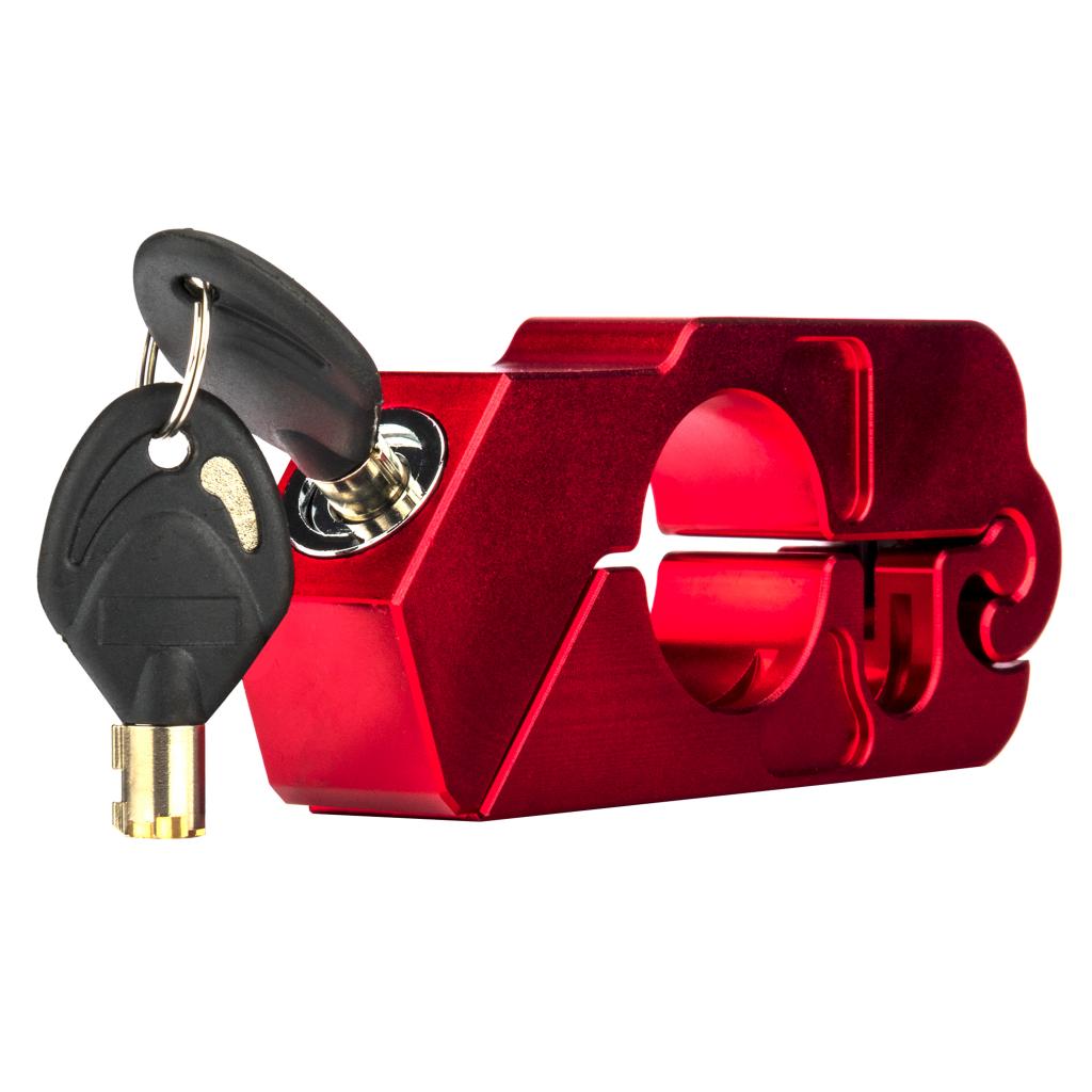 Red Universal Motorbike Brake Lock Anti Theft Handlebar Throttle Grip Lock