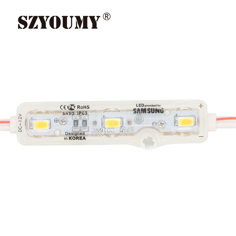 SZYOUMY Welding Injection Led Module side lamp 5730 SMD waterproof Strip light for signage advertising 50pcs Korea Led Module