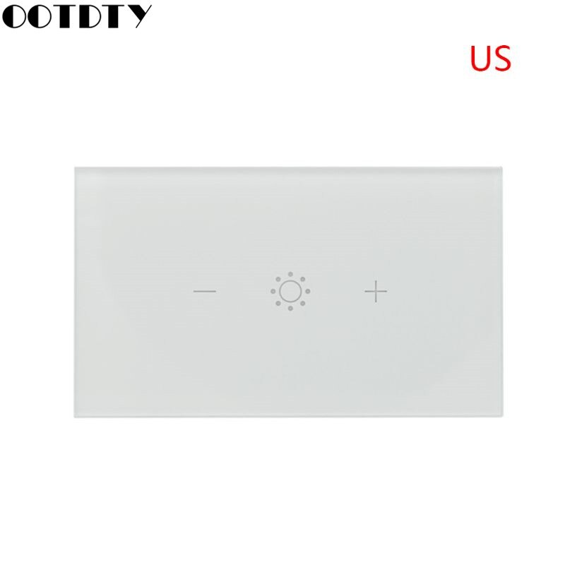 Wifi LED Smart Dimmer Light Switch EU/US Remote Control Intelligent Speaker Voice Control Timer Setting: White US