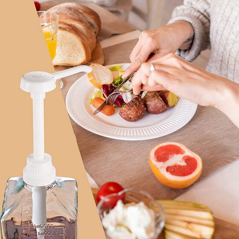 White Coffee Syrup Pump Syrup Bottle Pump Lotion Pump For Bottles, Coffee Syrups, Snow Cones And Flavorings 8Cc Retail