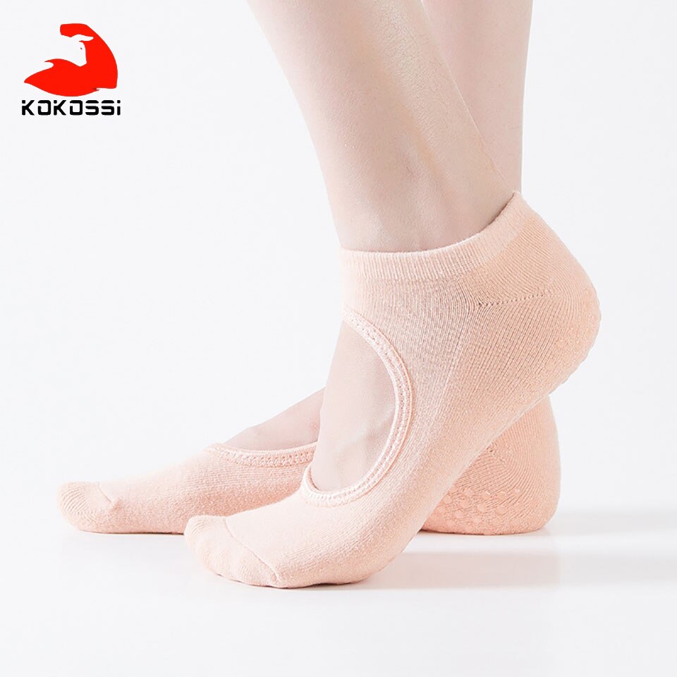 KoKossi de Yoga-Calcetines antideslizantes para mujer, medias deportivas cómodas de algodón, respetuosas con la piel, Pilates, 1 par: 3