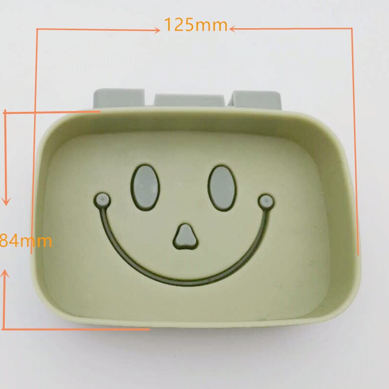 Smile shape soap holder no nail soap box Toilet shower tray draining rack bathroom gadgets soap dish bathroom soap rack