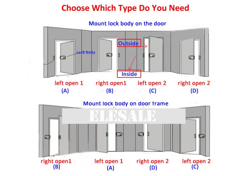 Electric Lock Electronic Magnetic Door Lock With Keys 12V DC For Access Control System Video Intercom System