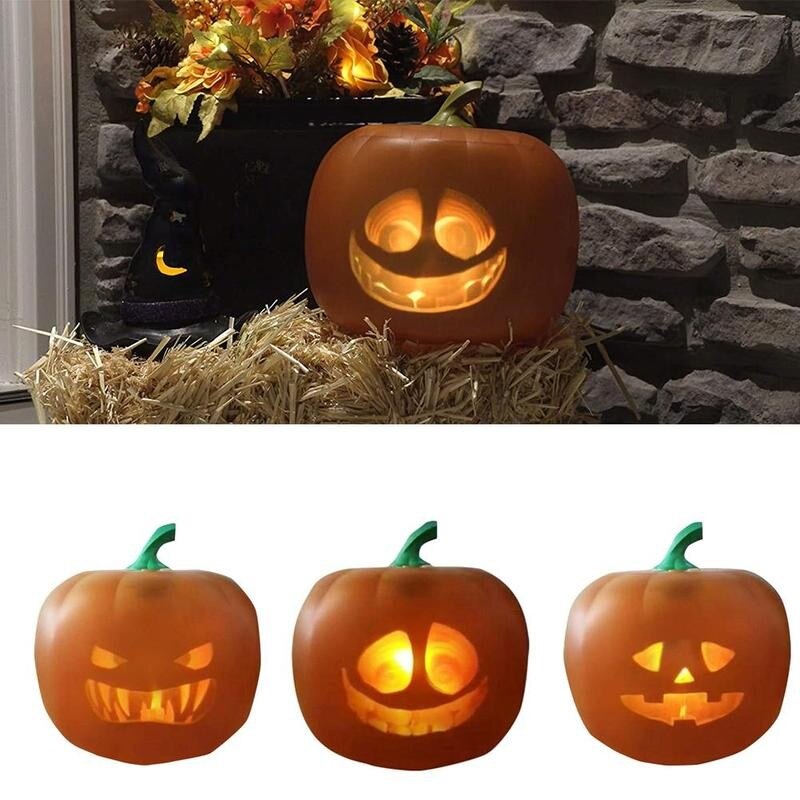 Halloween blixt prata sjungande animerad ledd pumpa inuti projektion med projektor fest 1pc för heminredning leksakslampa z5 w 2