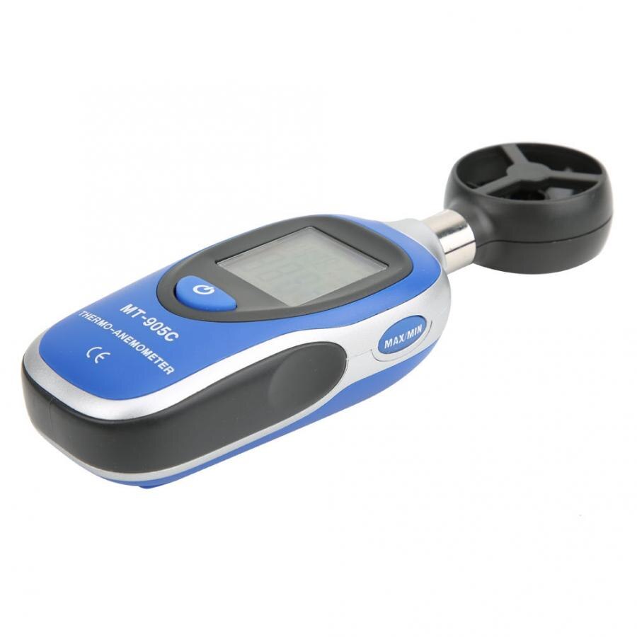 MT-905C Digital Anemómetro Digital portátil medidor de temperatura termometro medidor de velocidad del viento