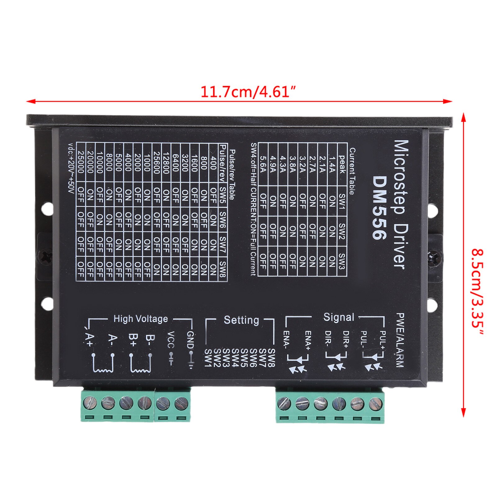 DM556 2-phase Digital Stepper Motor Driver 42/57/86 Stepper Motor Driver for c.c
