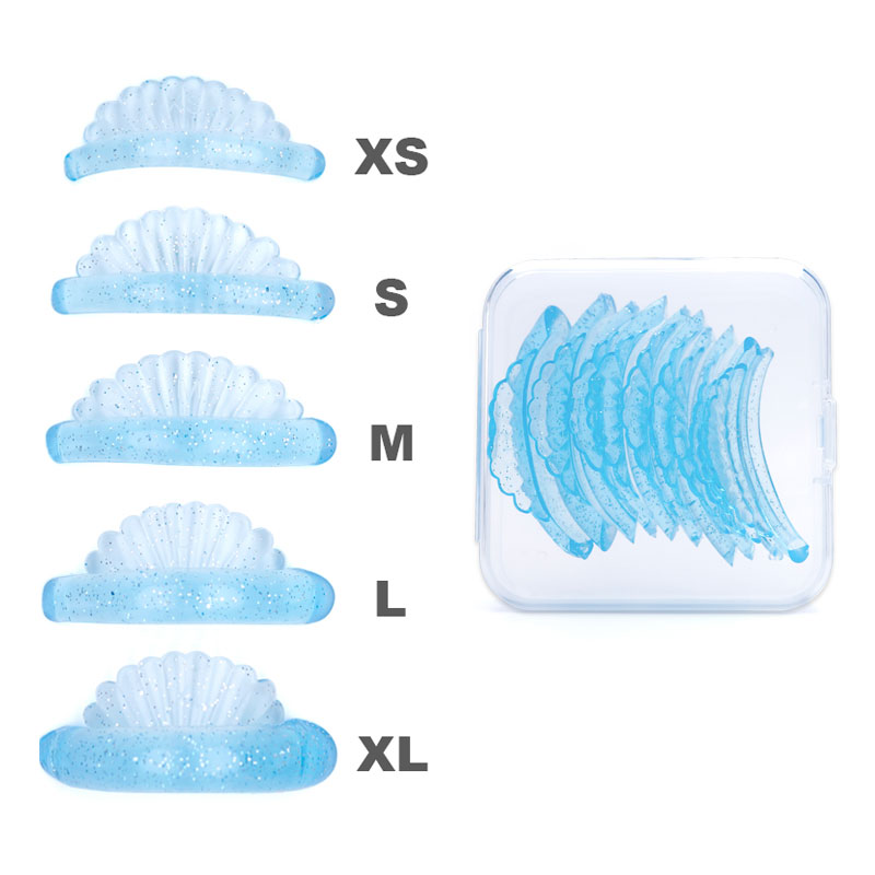 5 Pairs Silicone Eyelash Perm Pad Recycling Lashes Rods Shield Lifting 3D Eyelash Curler Accessories Applicator Tools: DEEP BLUE