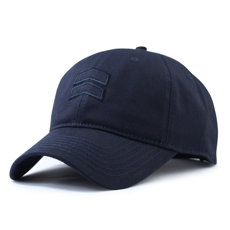 56-61Cm 62-68Cm Grote Maat Baseball Cap Mannelijke Lente Zomer En Herfst Katoen Snapback Hoed grote Hoofd Mannen Plus Size Sport Caps: Navy Blue / M 55-60cm