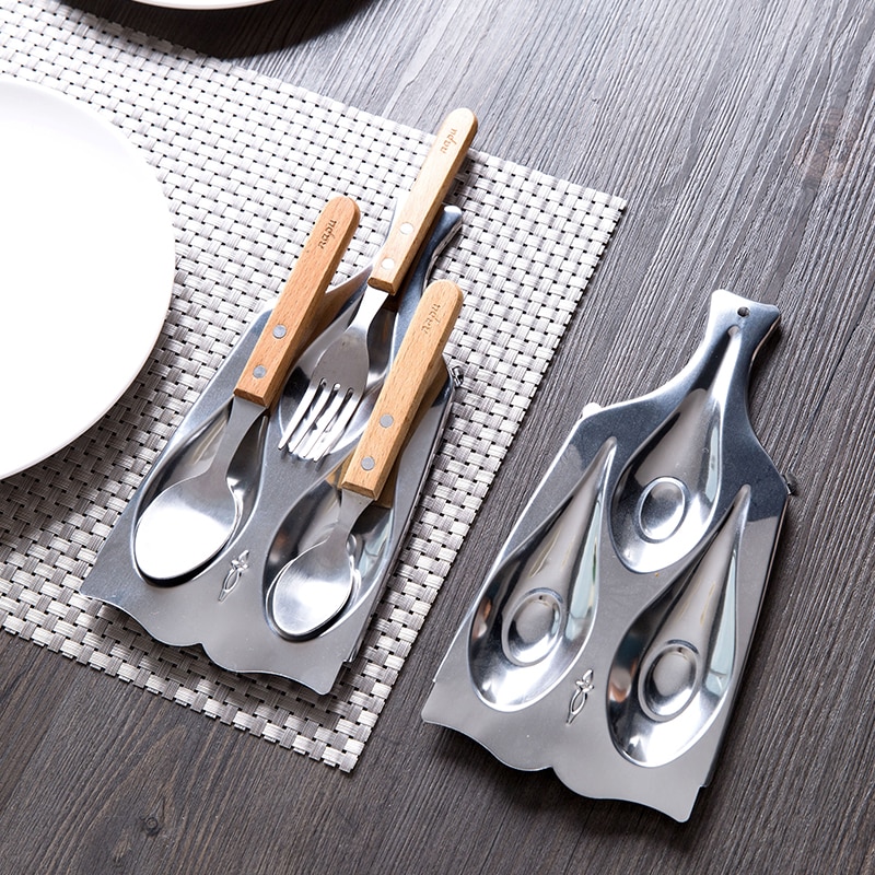 Stainless Steel Kitchen Small Spoon Recipe Storage Household Tableware Space Space Container