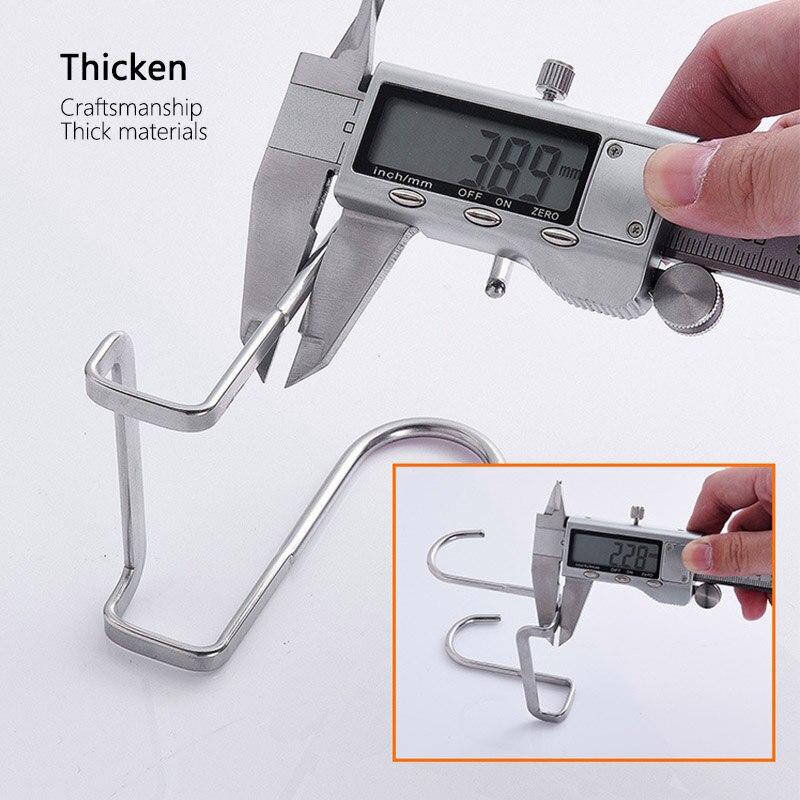 Rvs Gratis Ponsen Kastdeur Zonder Trace Haak S-Type Deur Hanger Hanger Deur Terug Kapstok Dubbele haken Keuken
