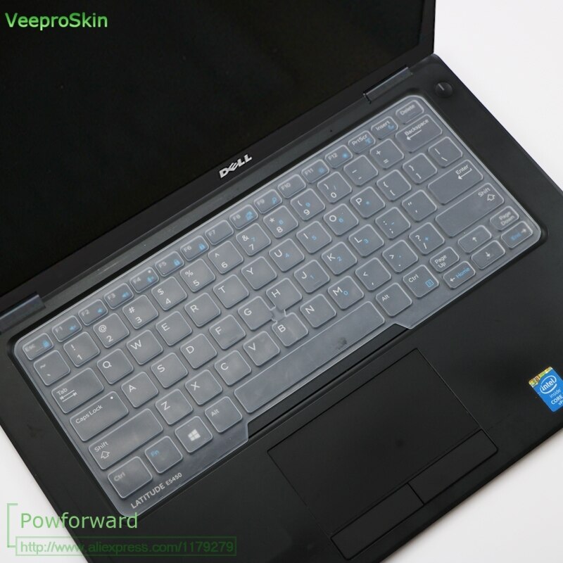 Laptop Keyboard Cover Protector Skin for 14" Dell Latitude 5450 3340 7480 7490 5490 5491 E5450 E5470 E7270 E7450 E7490 E5490: Clear