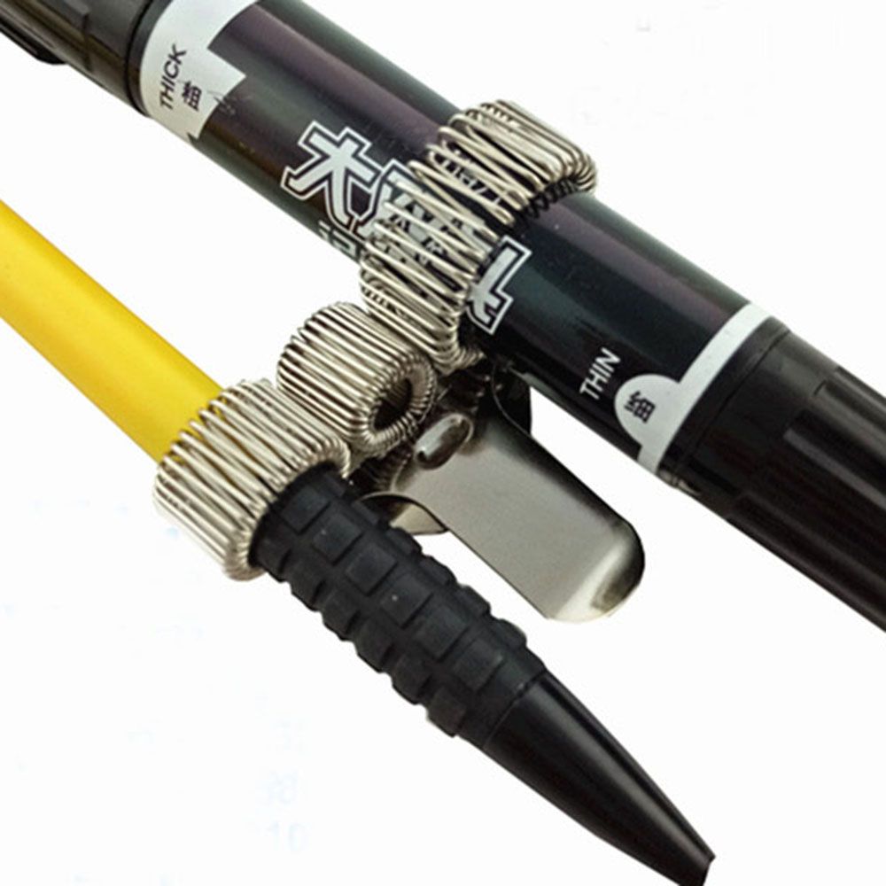 1 Pc Single/Double/Triple Hole Metal Spring Pen Holder With Pocket Clip Doctors Nurse Uniform Pen Holders