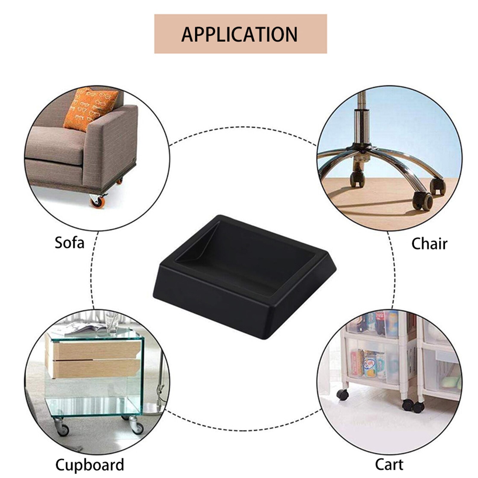Wiel Stoppers Premium Siliconen Wielen Meubels Wiel Cups Slaapbank Stoelen Gemaakt Van Massief Siliconen Voorkomt Krassen 4Pcs