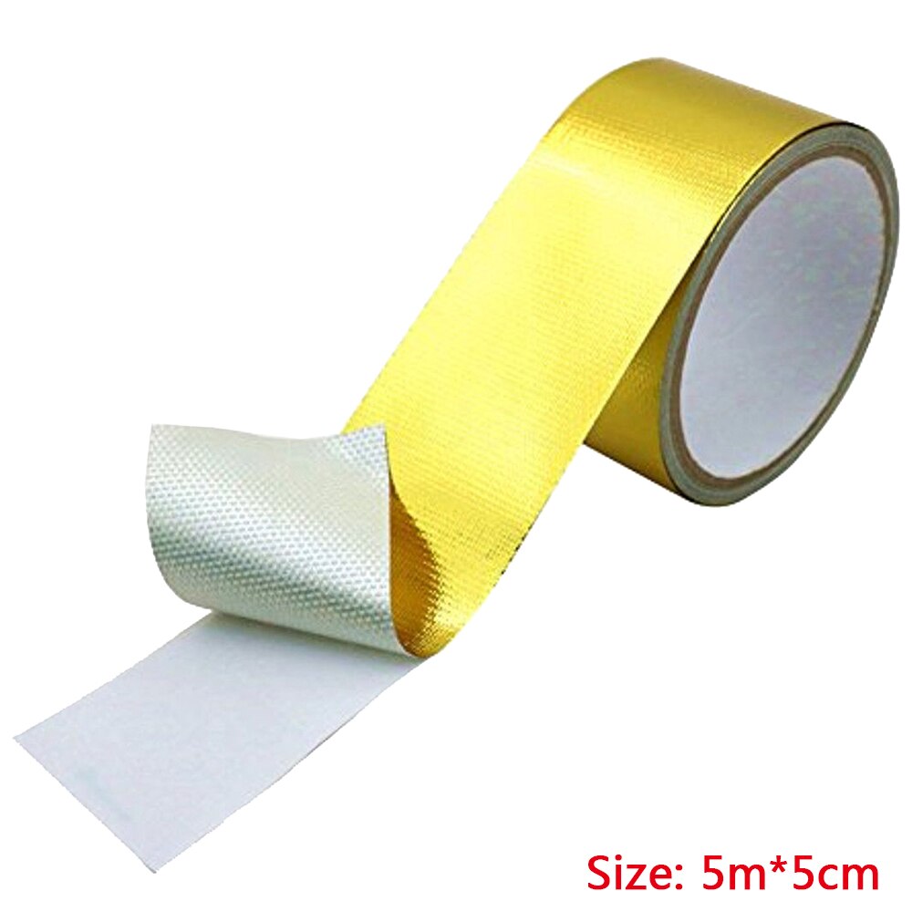 Aluminium Tape 5m*5cm Self Adhesive Foil Car Exhaust Repair Panel Car Modified Foil Tape Heat Barrier Tape Roll