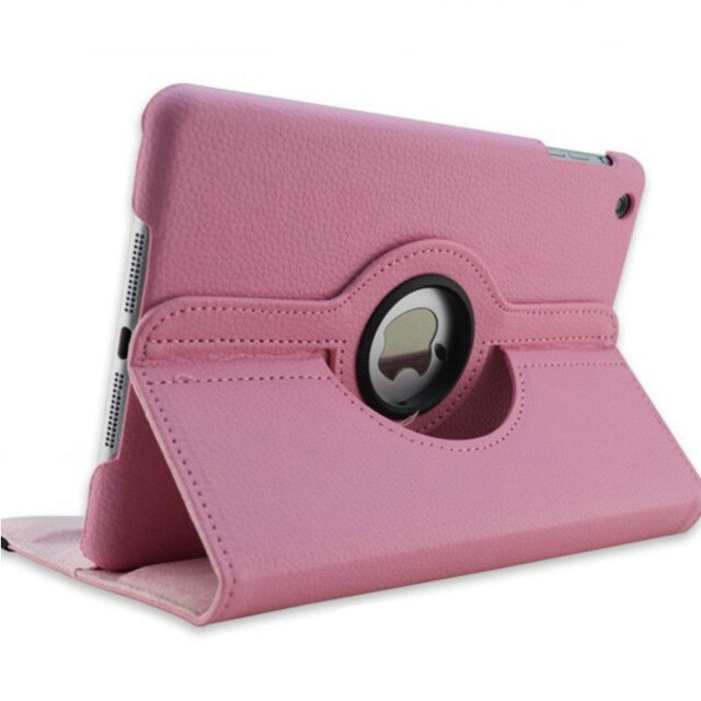 PU skórzane etui do Samsung Galaxy Tab A 8.0 2017 360 stopni obracanie pokrywa dla SM-T380 SM-T385 T380 T385 8.0 cal Case + film + długopis: pink