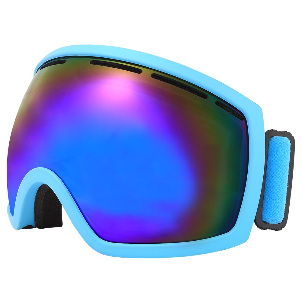Jiepolly heren dames skibril met grote visie, dubbele lens, snowboard,  uv400 beschermingsbrillen met anticondensfunctie, skibrillen: Blauw