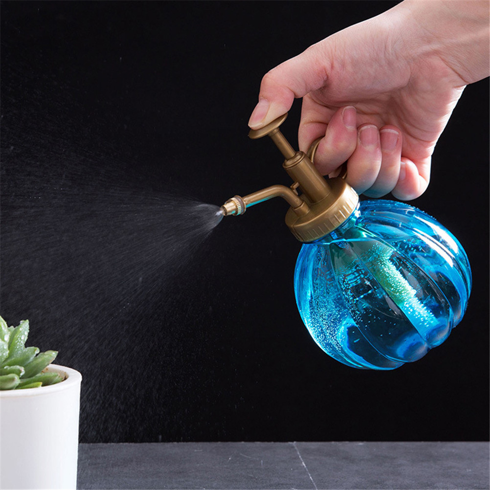 350ml retro vandkande blomst antik plast glas bronze stil planter brusebad håndværk dåser flaske små haveværktøj