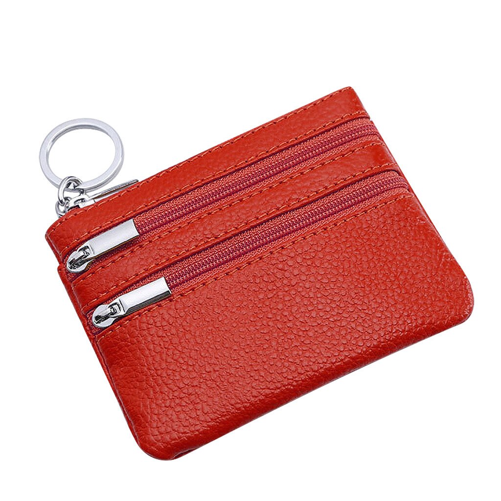 Aelicy Wallet Card Leather Men's Short Wallet Mini Wallet Small Folded Female Coin Purse Card Holder Wallet Coin Purse: RD